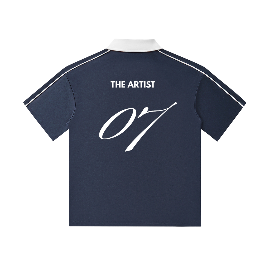 The Artist 07 Contrast Collar Short-Sleeve Polo Shirt
