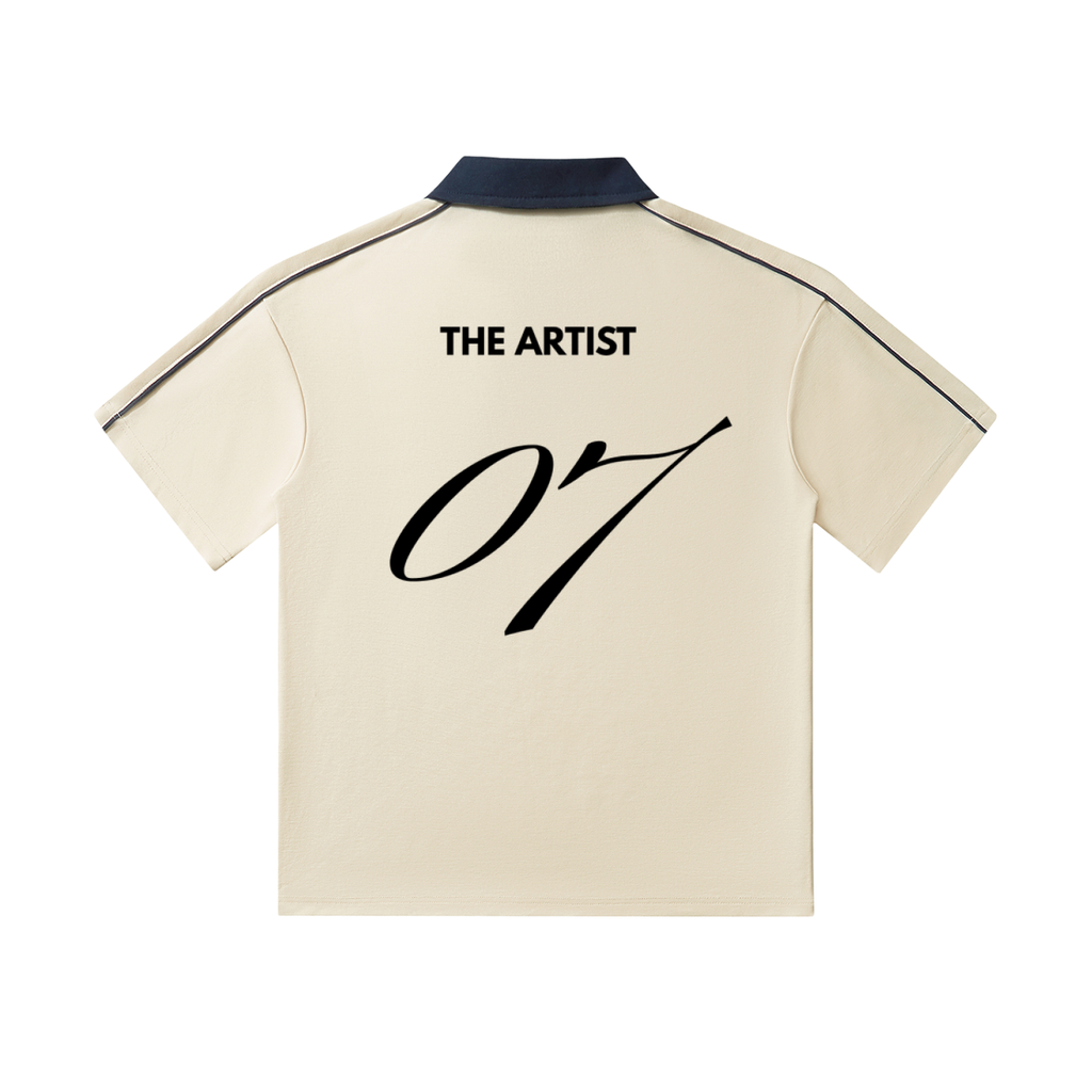 The Artist 07 Contrast Collar Short-Sleeve Polo Shirt