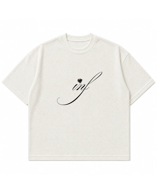 Off-white waffle boxy fit Front Design