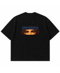Black waffle boxy fit Front Design