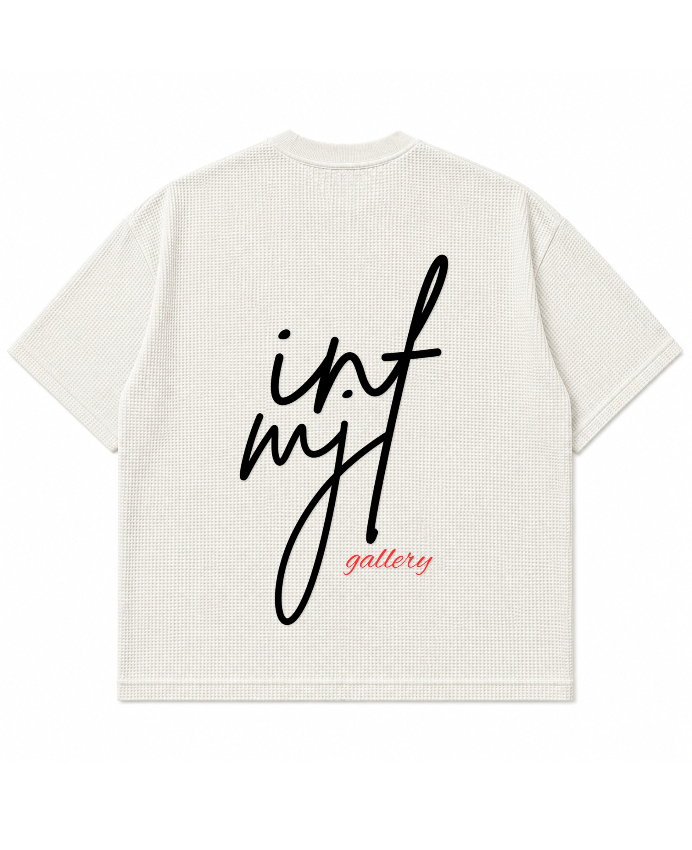 Off-white waffle boxy fit Back Design