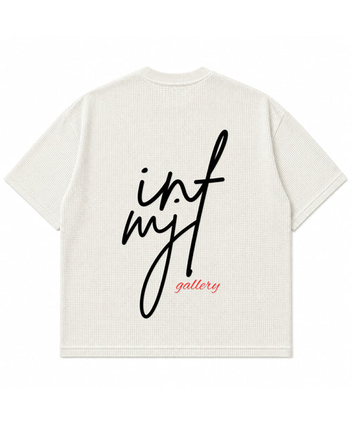 Off-white waffle boxy fit Back Design