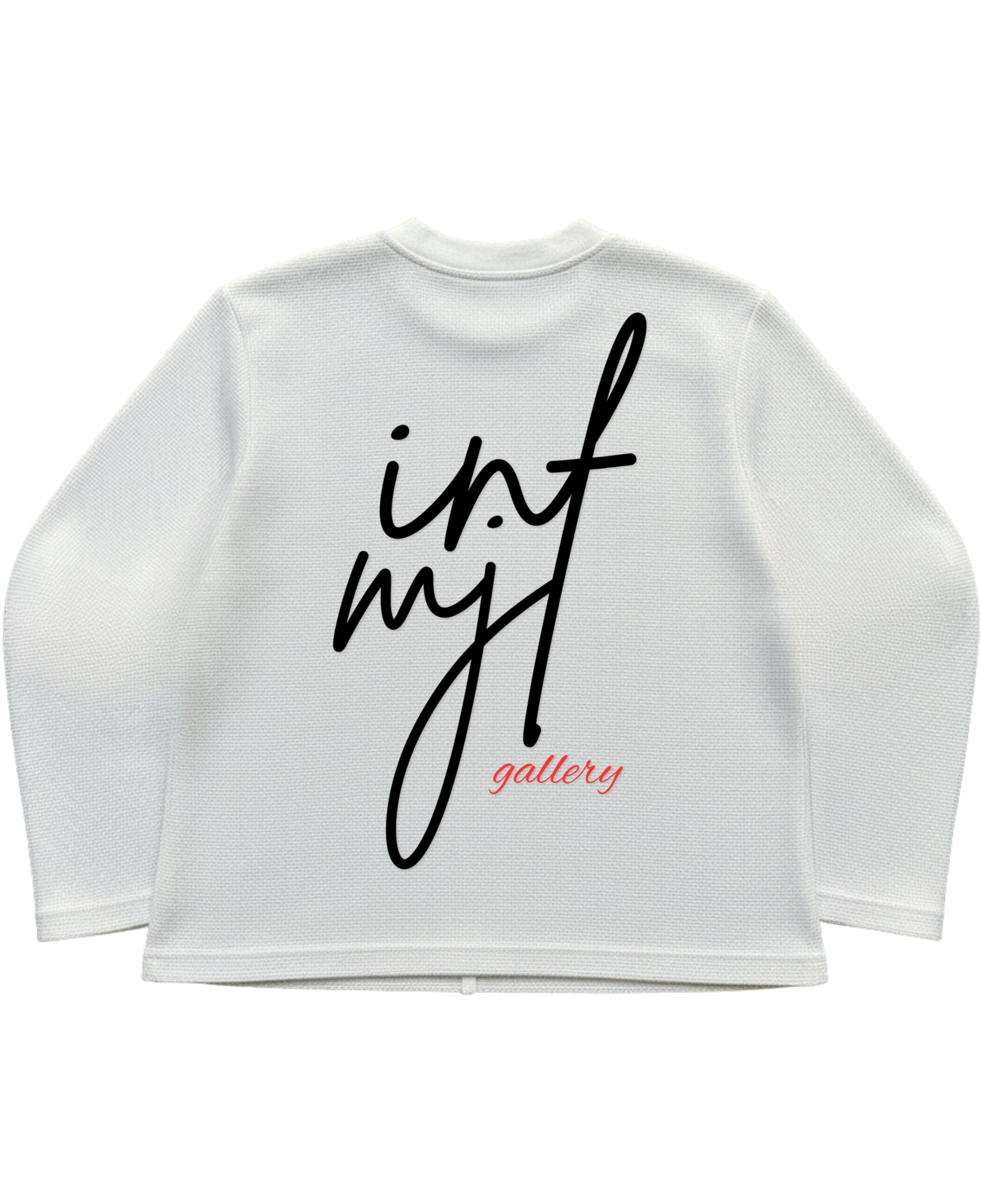 Off-white waffle knit oversized full-sleeve Back Design