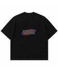 Black waffle boxy fit Front Design