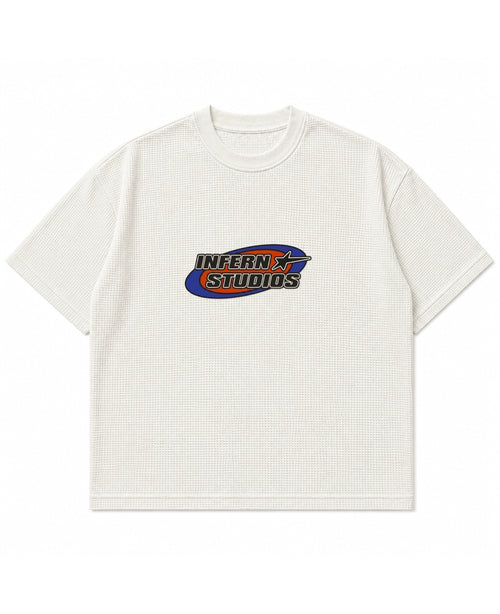 Off-white waffle boxy fit Front Design
