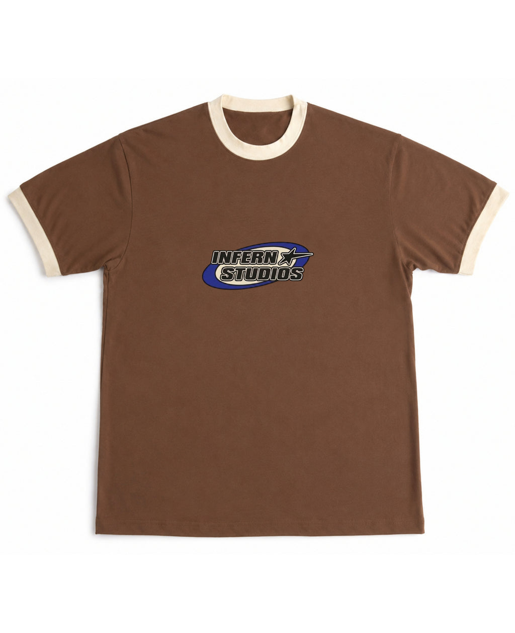 Mousse & Cream Ringer tee Front Design
