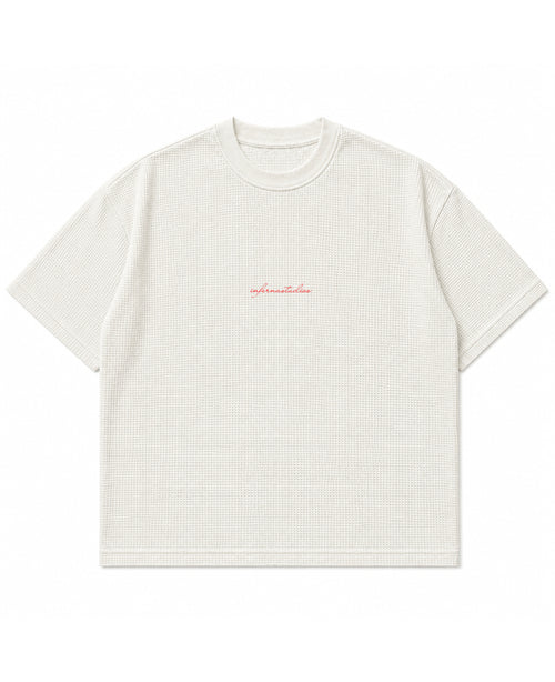 Off-white waffle boxy fit Front Design