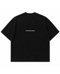 Black waffle boxy fit Front Design