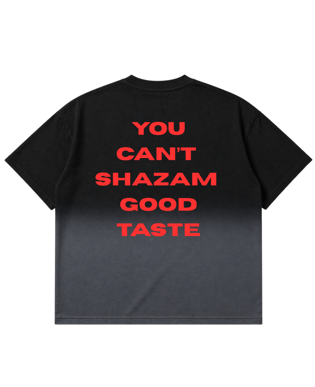 Black Ombré Wash Boxy Fit T-shirt Back Design