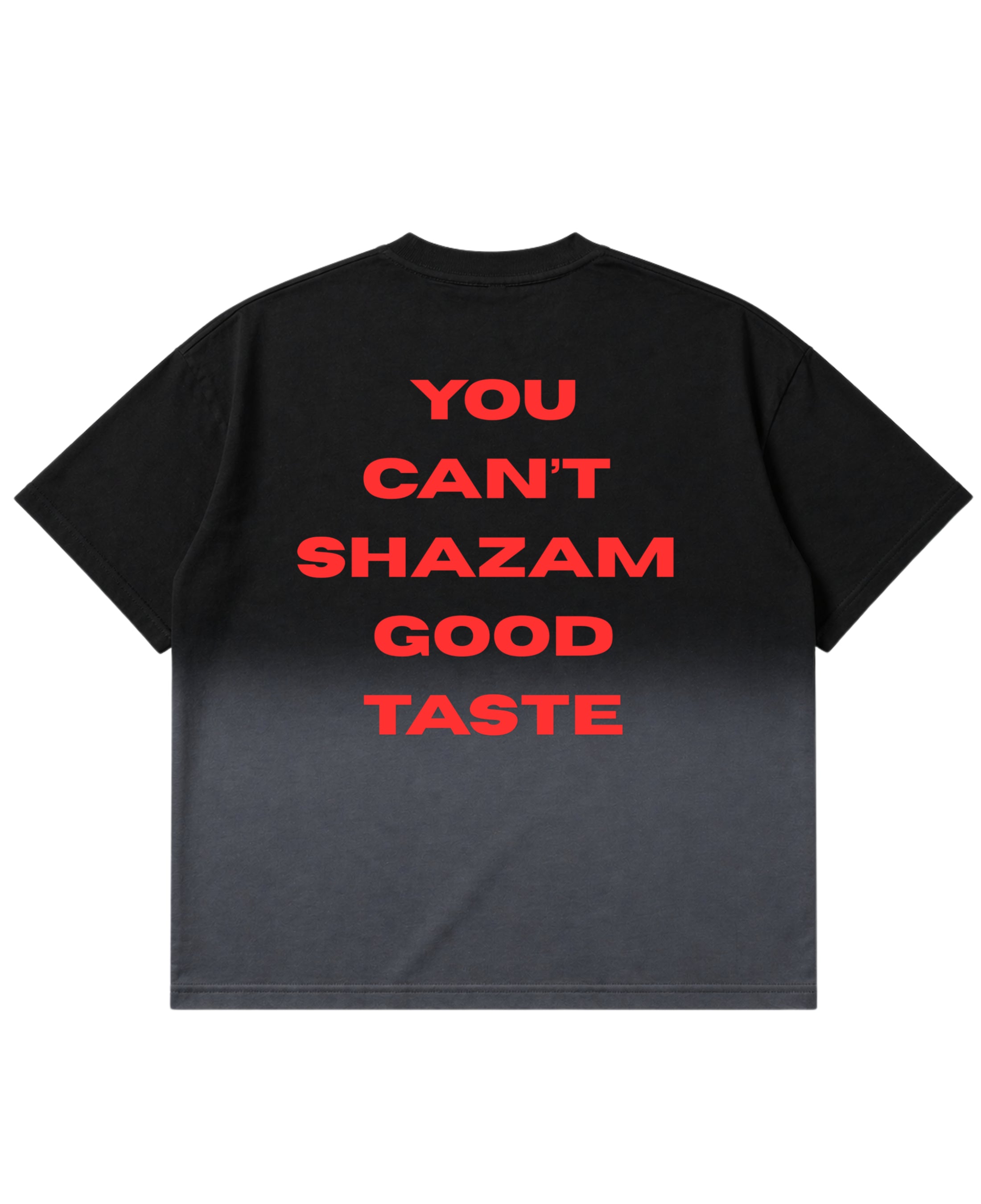Black Ombré Wash Boxy Fit T-shirt Back Design