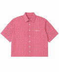 Red Picnic Oxford Boxy Shirt Front Design