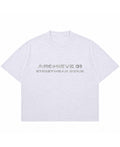Dusty White Boxy Slub tee Front Design