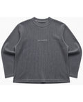 Acidwash waffle knit oversized full-sleeve Front Design