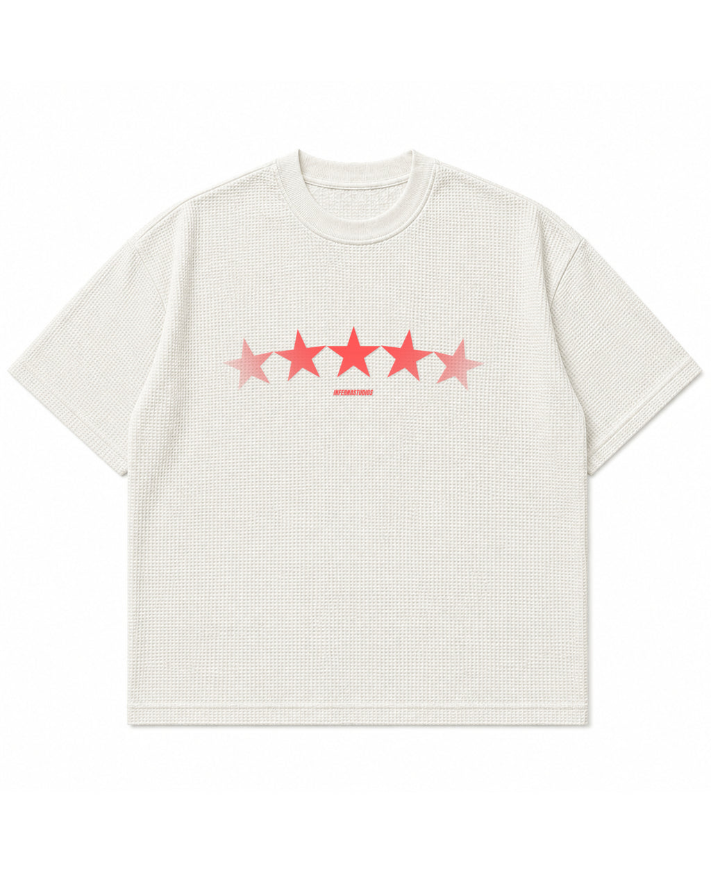 Off-white waffle boxy fit Front Design