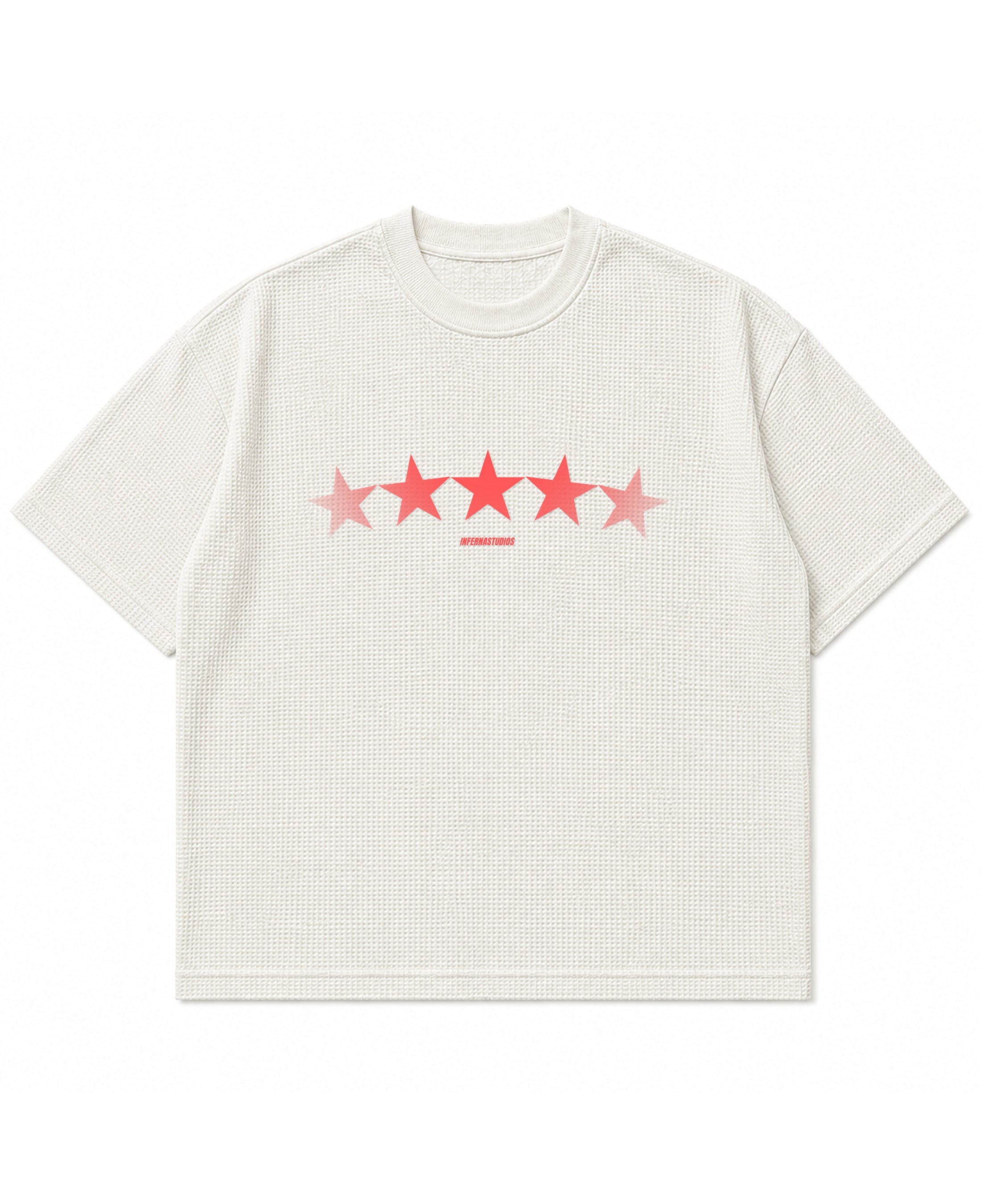 Off-white waffle boxy fit Front Design