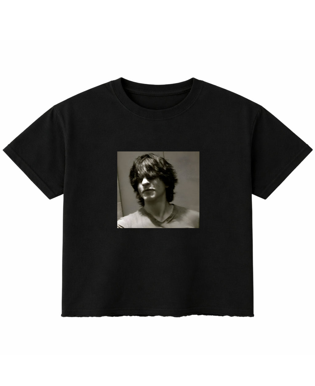 Black Boxy Fit T-shirt Front Design