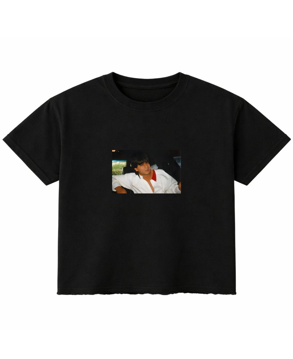 Black Boxy Fit T-shirt Front Design
