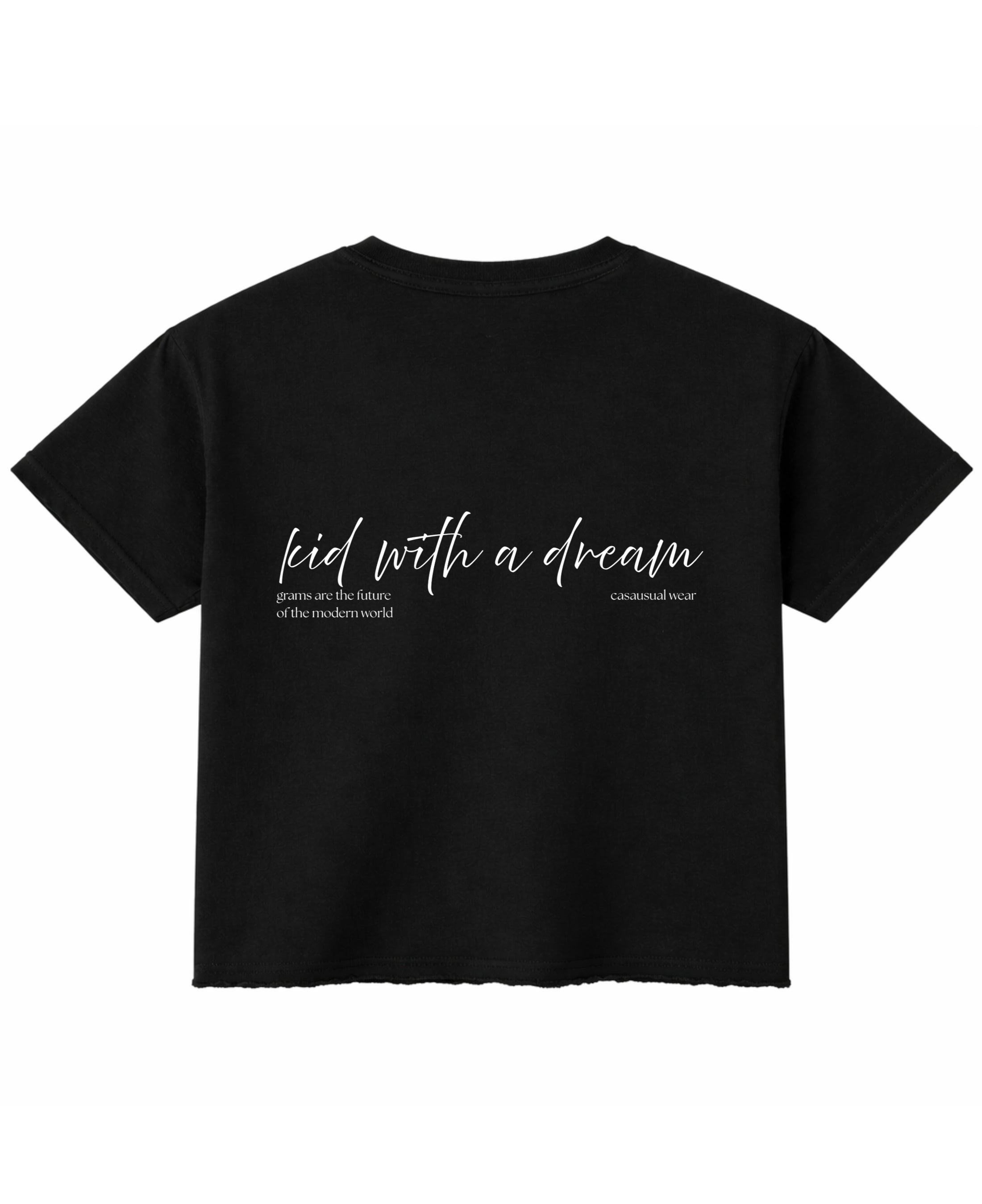 Black Boxy Fit T-shirt Back Design