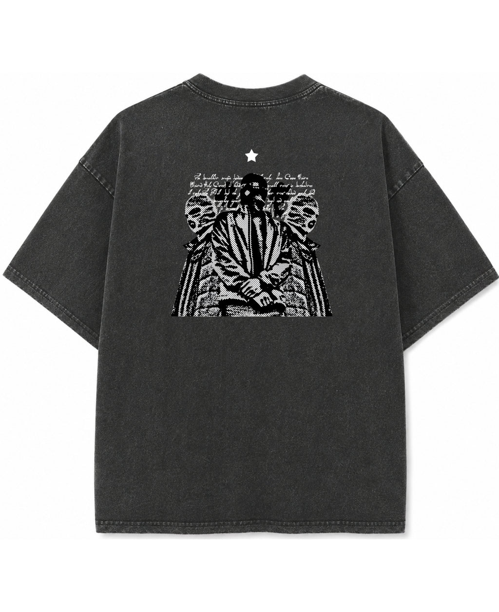 Vintage Fade Wash Oversized T-shirt Back Design