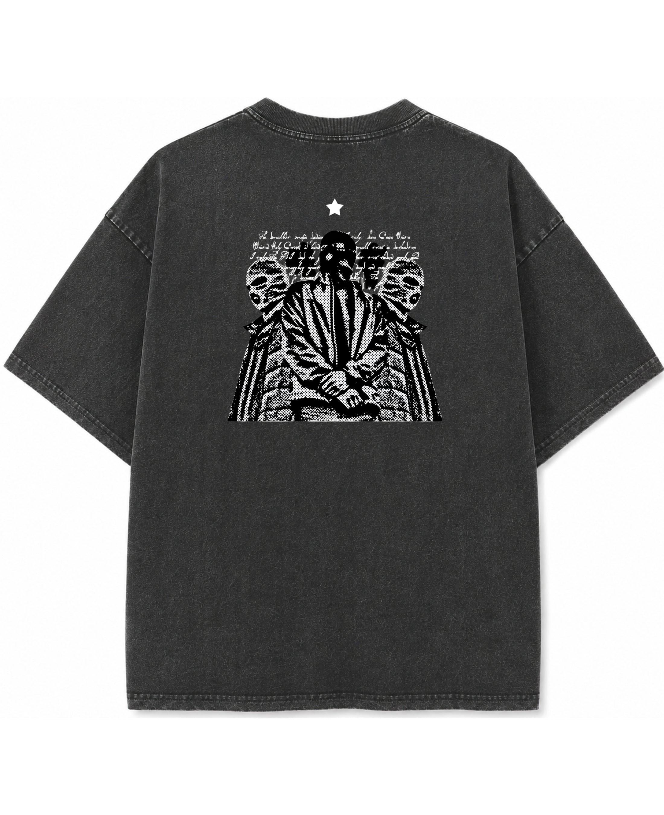 Vintage Fade Wash Oversized T-shirt Back Design