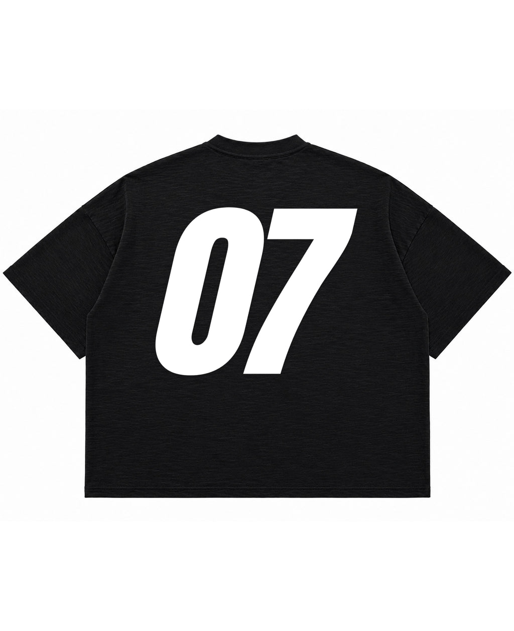 Graphite Boxy Slub tee Back Design