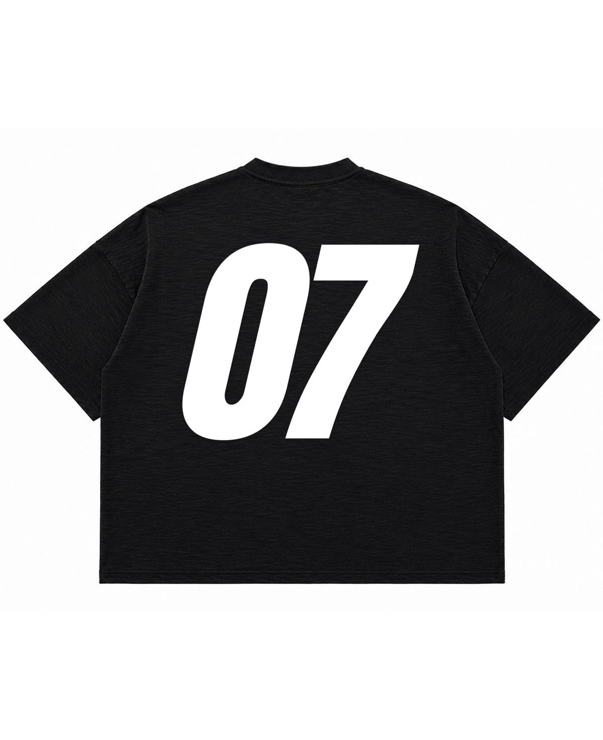 Graphite Boxy Slub tee Back Design