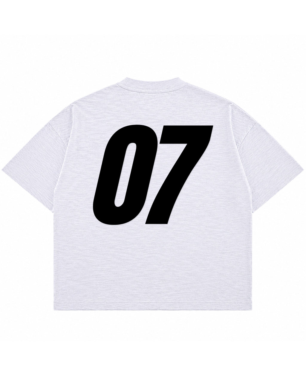 Dusty White Boxy Slub tee Back Design