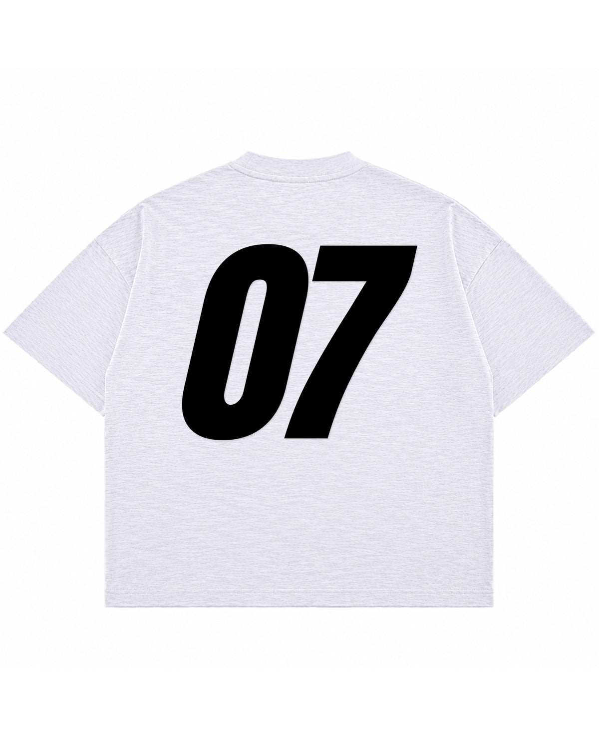 Dusty White Boxy Slub tee Back Design
