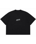 Graphite Boxy Slub tee Front Design