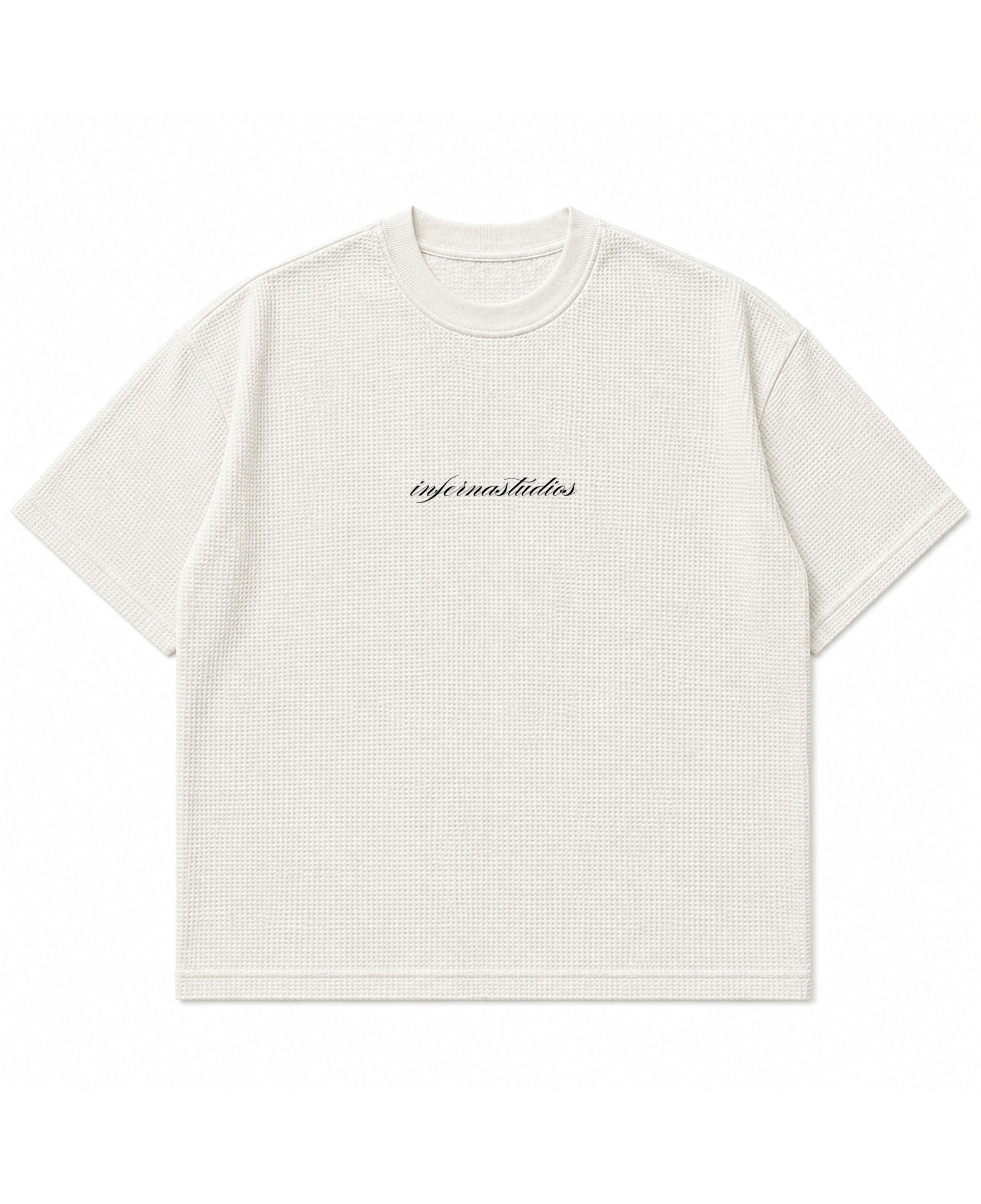 Off-white waffle boxy fit Front Design