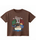Brown Boxy Fit T-shirt Front Design