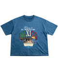 Denim Wash Boxy Fit T-shirt Front Design
