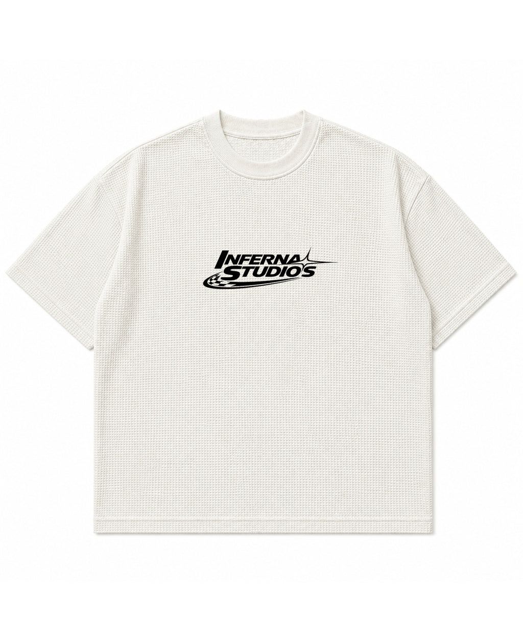 Off-white waffle boxy fit Front Design