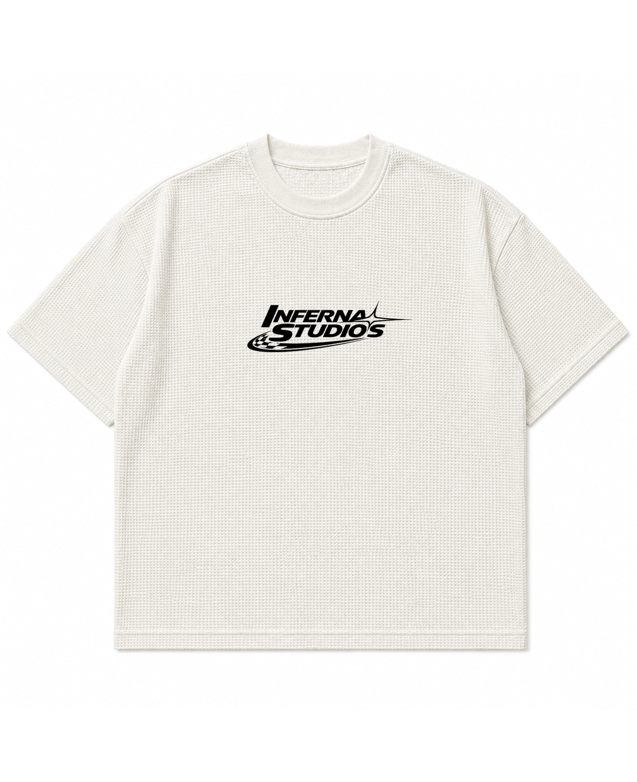 Off-white waffle boxy fit Front Design