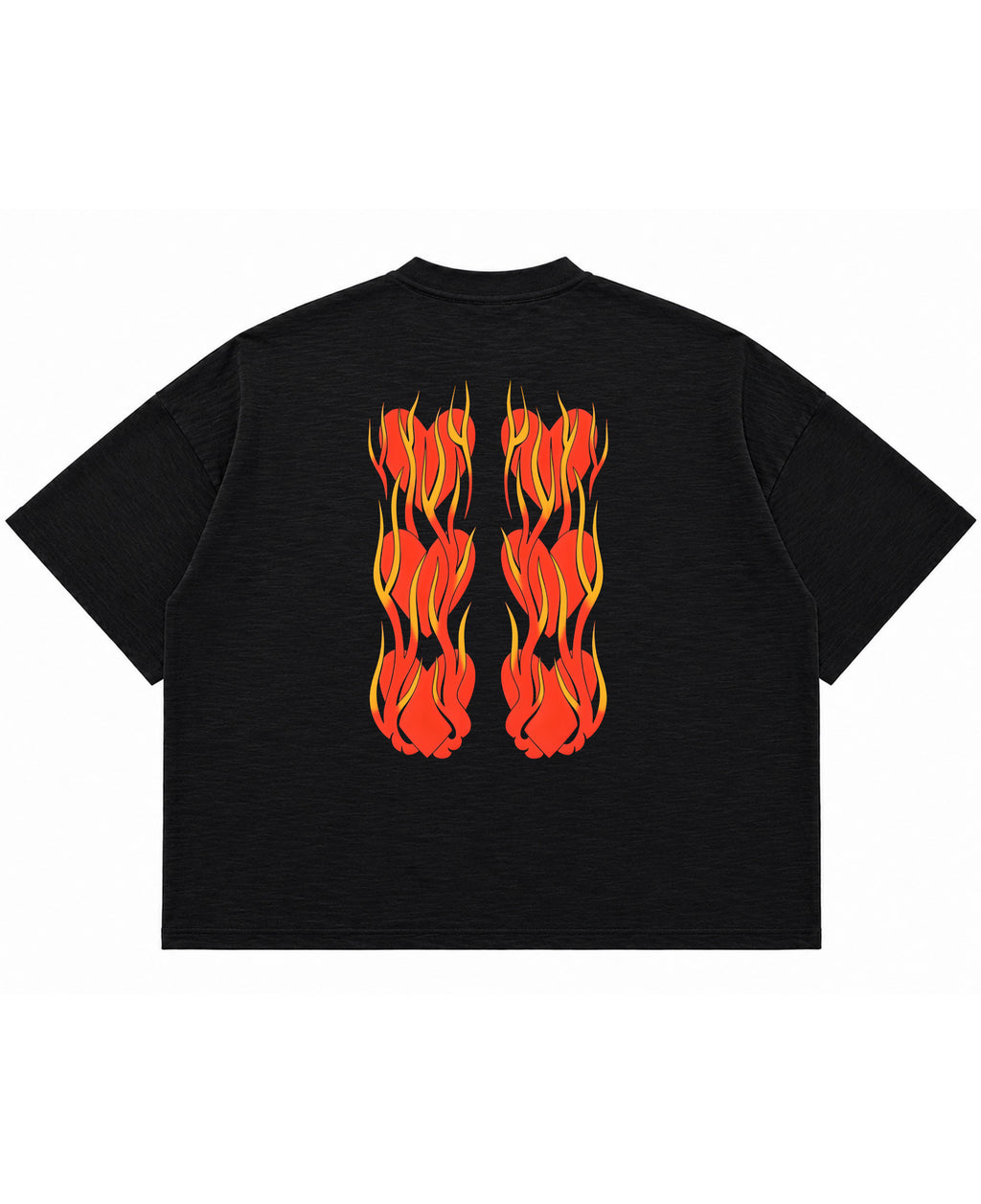 Graphite Boxy Slub tee Back Design