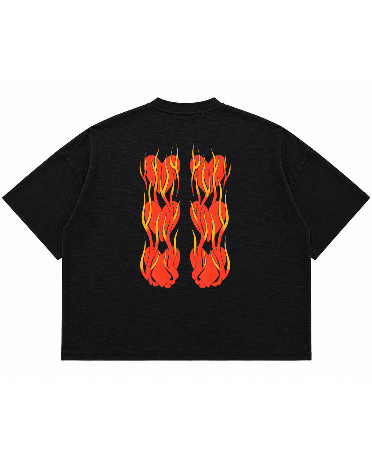 Graphite Boxy Slub tee Back Design