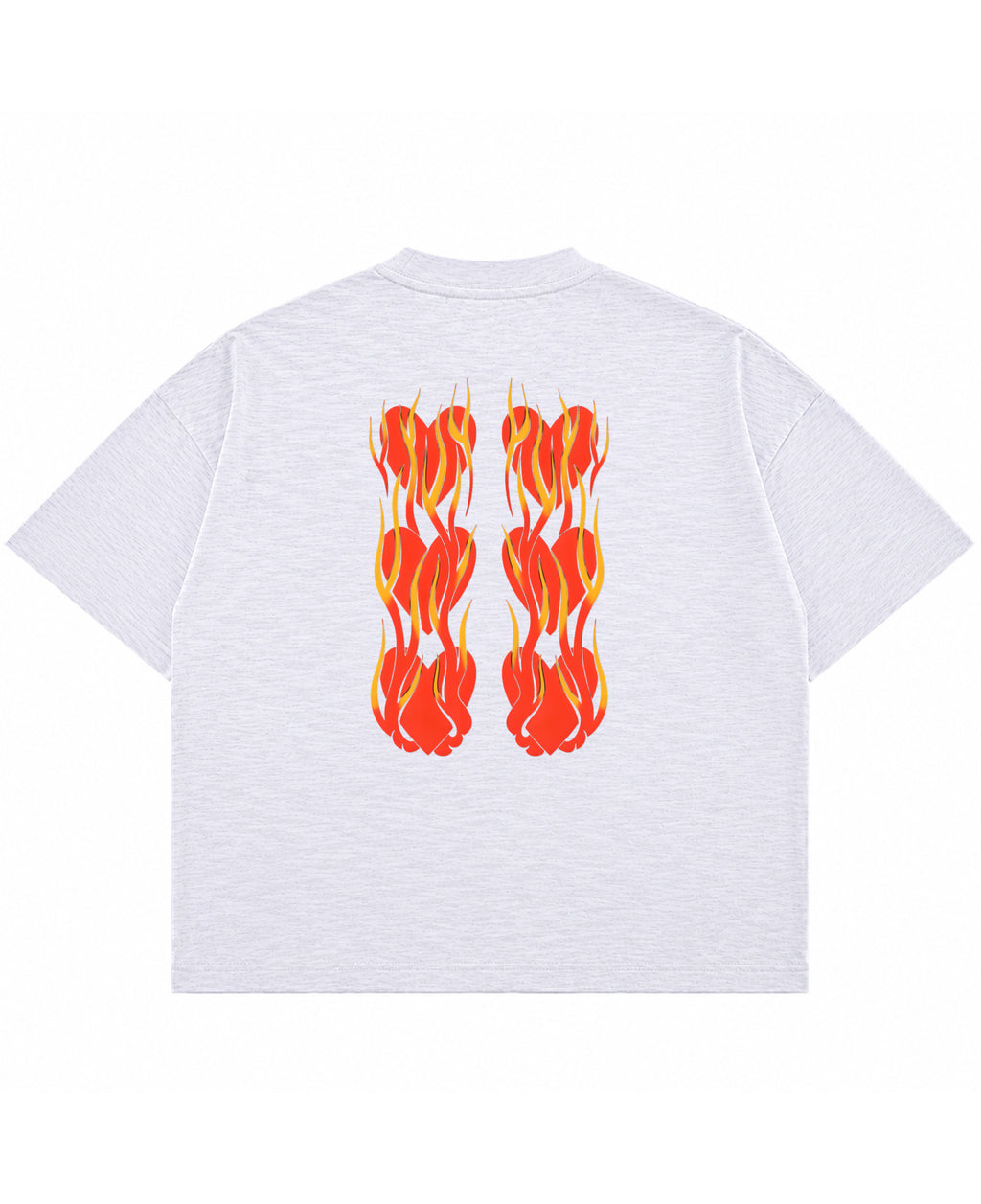 Dusty White Boxy Slub tee Back Design