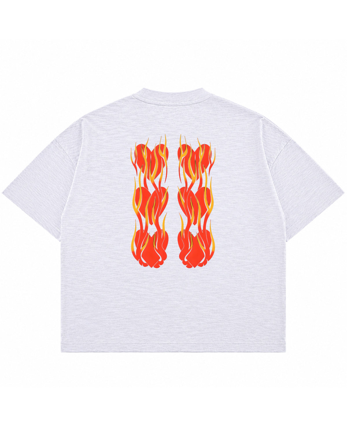 Dusty White Boxy Slub tee Back Design