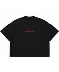 Graphite Boxy Slub tee Front Design