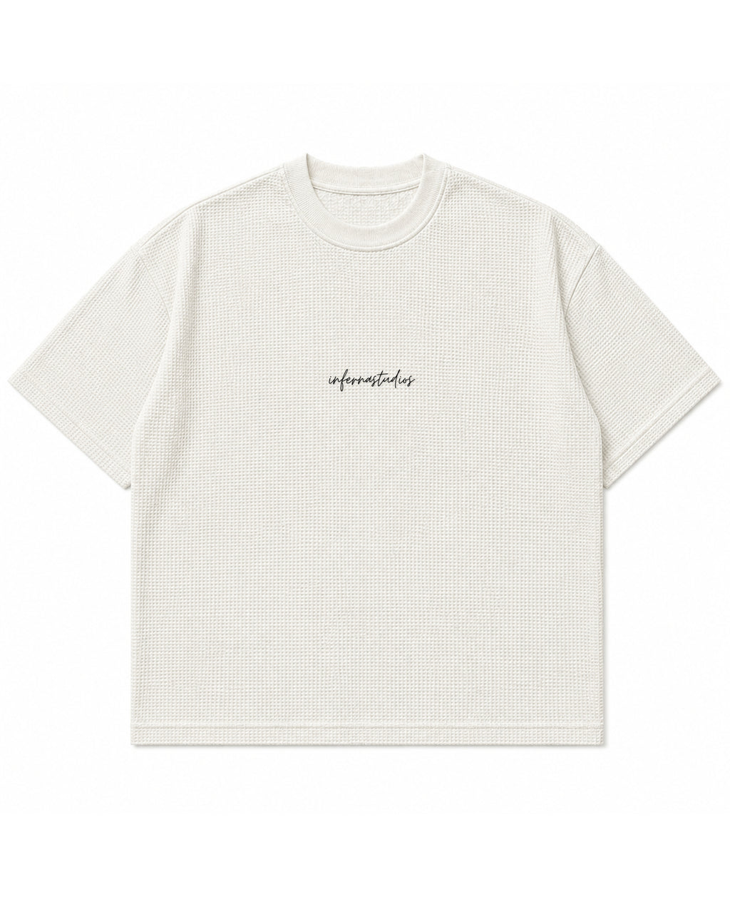 Off-white waffle boxy fit Front Design