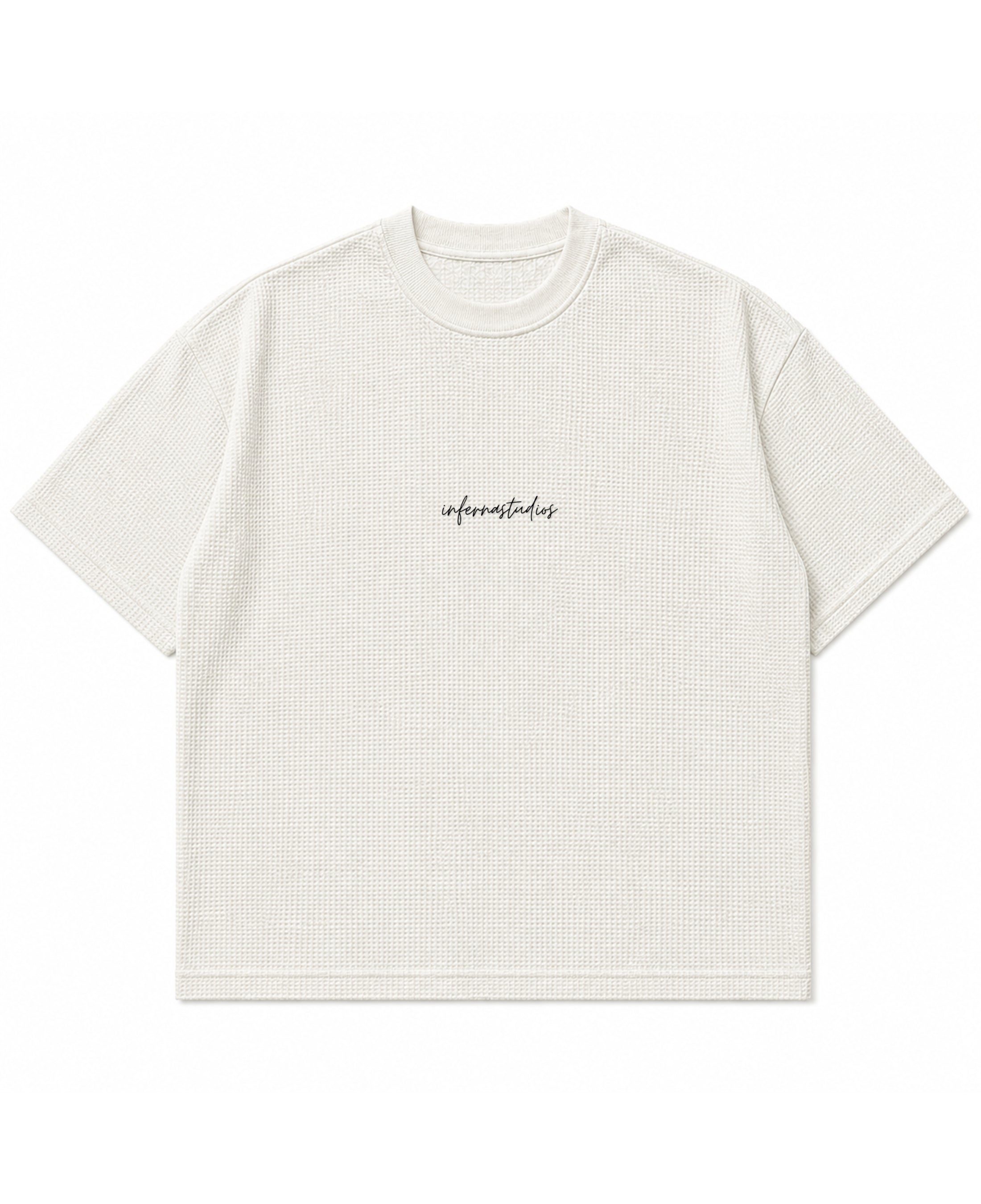 Off-white waffle boxy fit Front Design