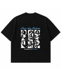 Black waffle boxy fit Front Design