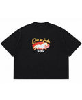 Graphite Boxy Slub tee Front Design