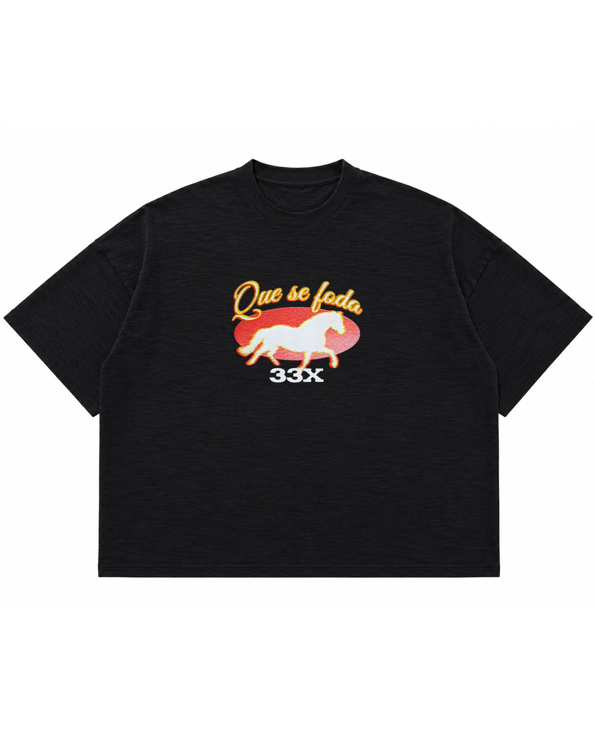 Graphite Boxy Slub tee Front Design