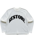 Off-white waffle knit oversized full-sleeve Front Design