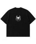 Black waffle boxy fit Front Design