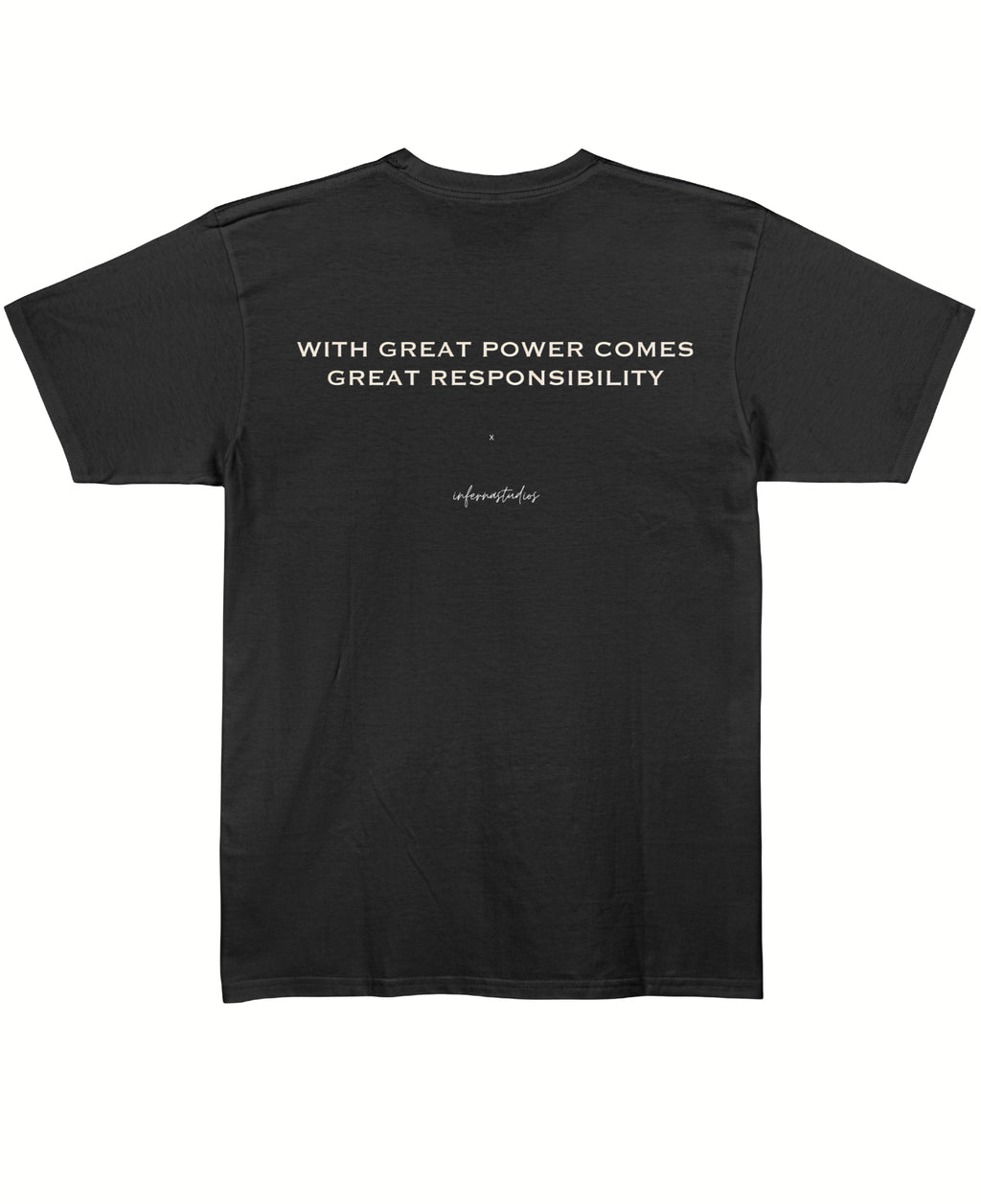 Black Regular Fit T-shirt Back Design