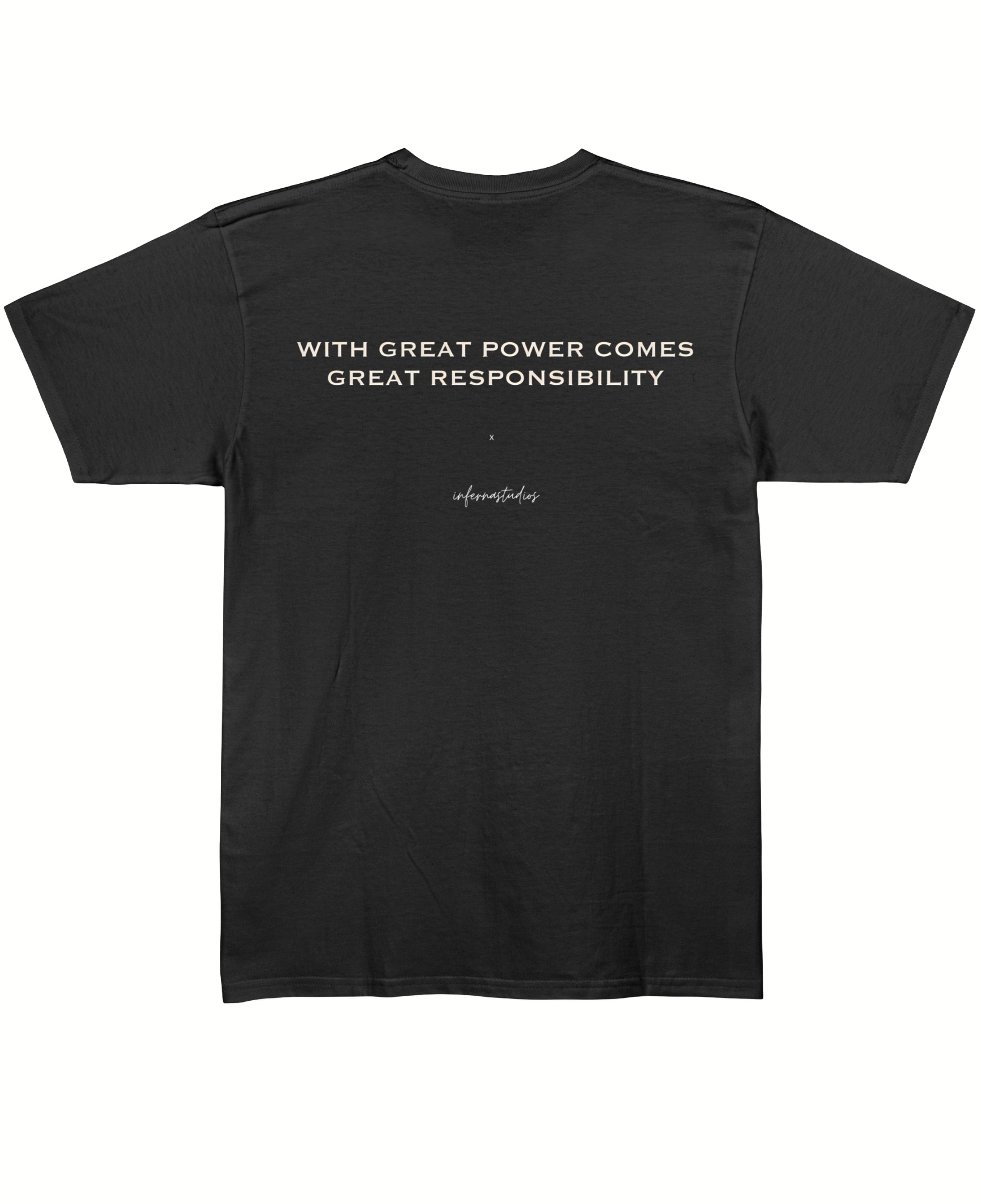 Black Regular Fit T-shirt Back Design