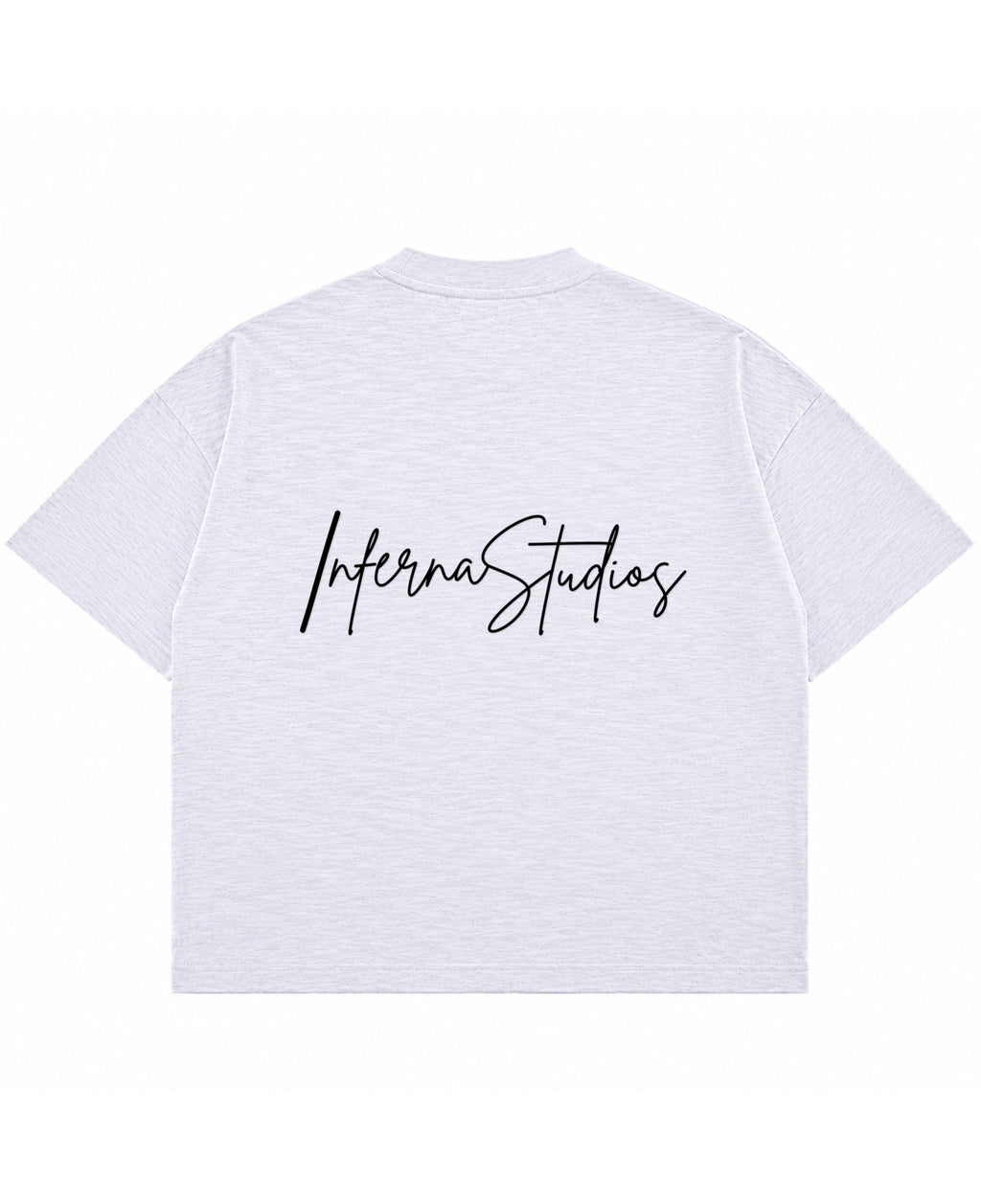Dusty White Boxy Slub tee Back Design