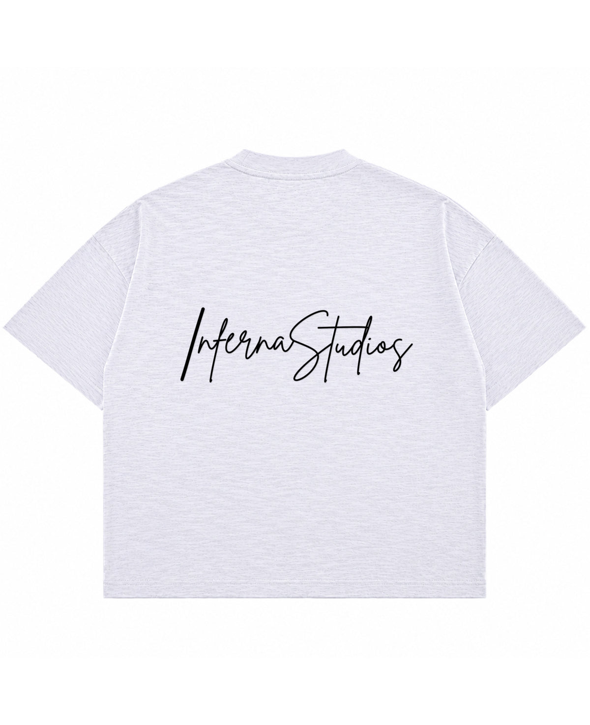 Dusty White Boxy Slub tee Back Design